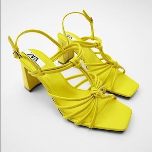 NEON green/yellow Zara heels! 🪩✨